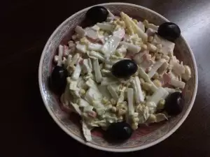 Chinese cabbage and Crab Sticks Salad