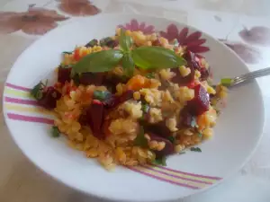 Filling Red Lentil Salad