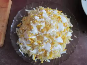 Salad with Mayonnaise and Boiled Eggs