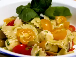 Italian Salad with Farfalle and Basil Dressing