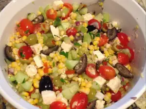 Corn and Feta Cheese Salad