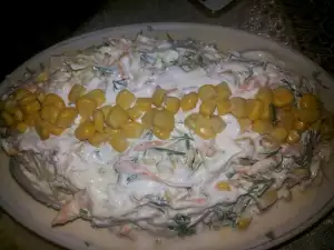 Cabbage, Carrots and Corn Salad