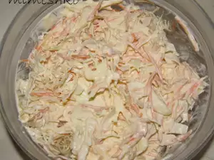 Cabbage, Carrots and Mayonnaise Salad