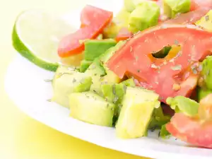 Salad with Tomatoes and Avocados