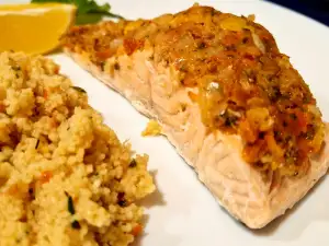 Salmon with Dried Tomatoes and Couscous