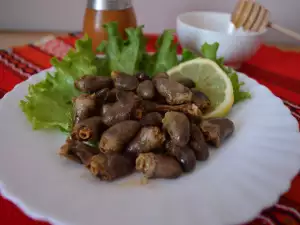 Chicken Hearts with Honey