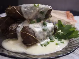 Vine Sarma with White Sauce