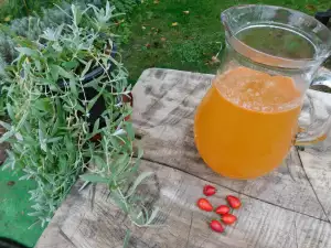 Homemade Rosehip Wine with Citric Acid