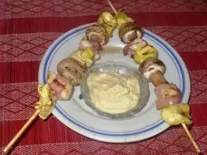 Chicken Skewers with Mozzarella