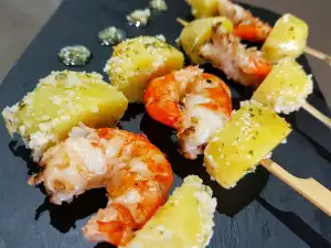 Shrimp and Potato Skewers