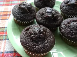 Chocolate Muffins with Jam