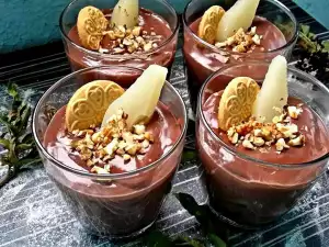 Chocolate Pudding with Pears