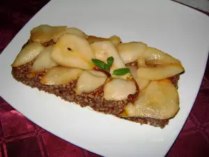 Chocolate Rice with Caramelized Pears