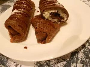 Chocolate Pancakes with Coconut Filling