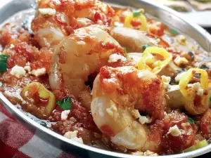 Saganaki shrimp