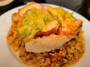 Salmon with Quinoa and Mustard Sauce