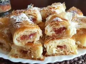 Syruped Phyllo Pastry Rolls with Turkish Delight