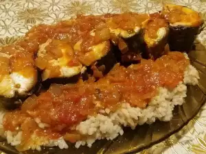 Delicious Mackerel on a Rice Canapé