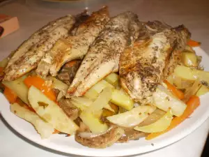 Baked Mackerel with Veggies in a Bag