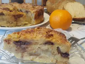 Cake with Cozonac, Bananas and Chocolate