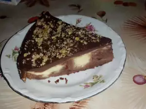 Cake with 2 Types of Pudding