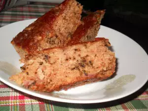 Cake with Strawberry Jam and Walnuts