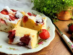 Cake with Ricotta and Strawberries