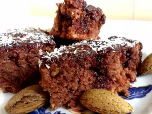 Bananas and Nuts Cake with a Chocolate Topping