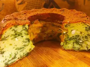 Savory Cake with Spinach and Feta Cheese