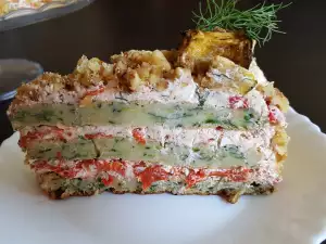 Salty Cake with Zucchini Layers