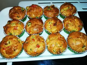 Savory Muffins with Salami and Cheese