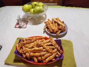 Crackers with Cheese, Feta Cheese and Sesame Seeds