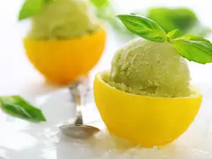 Lime and Apple Sorbet with Yogurt