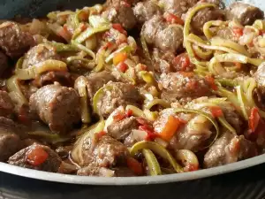 Zucchini Spaghetti with Sausage