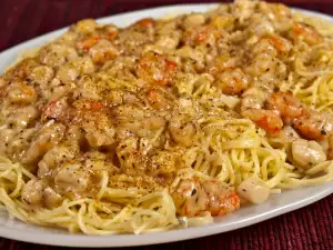 Spaghetti with Oranges and Shrimp