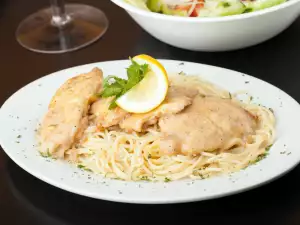 Spaghetti with Chicken and Lemon