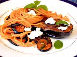 Spaghetti with Fried Eggplant and Ricotta - Almost alla Norma