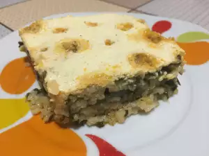 Oven-Baked Spinach with Rice and Topping