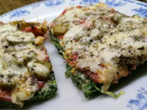 Flourless Spinach Pizza