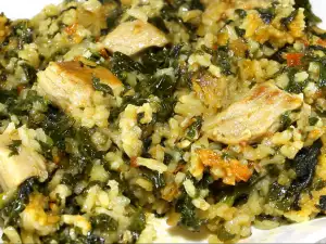 Spinach with Rice and Pork