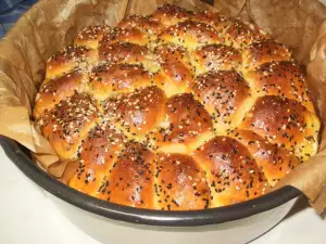 Serbian Round Loaf with Feta