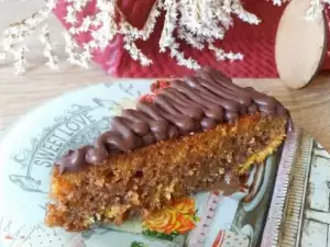 Carrot Cake with Chocolate Glaze