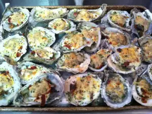 Oysters with Cheese