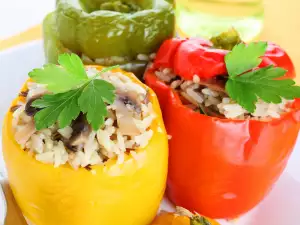 Stuffed Peppers with Mushrooms baked in the Oven