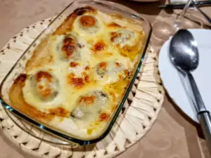 Stuffed Potatoes with Bechamel Sauce