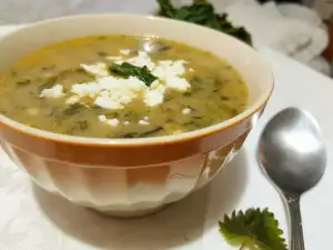 Nettles, Wild Garlic and Sheep's Cheese Soup