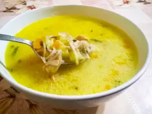 Chicken Soup with Vermicelli and Celery