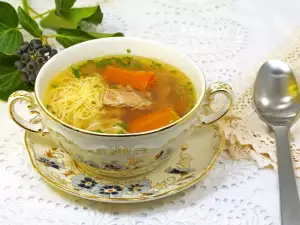 Beer Soup with Pork and Noodles