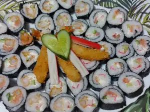 Sushi with Crab Sticks