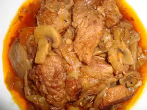 Pork Stew with Mushrooms and Onions